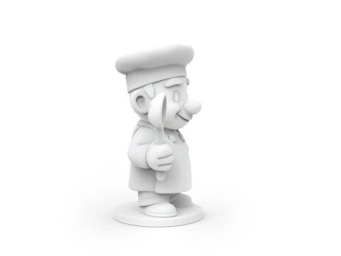 Cartoon Chef 3D print model 3D Print Model