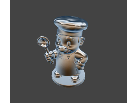 Cartoon Chef 3D print model 3D Model