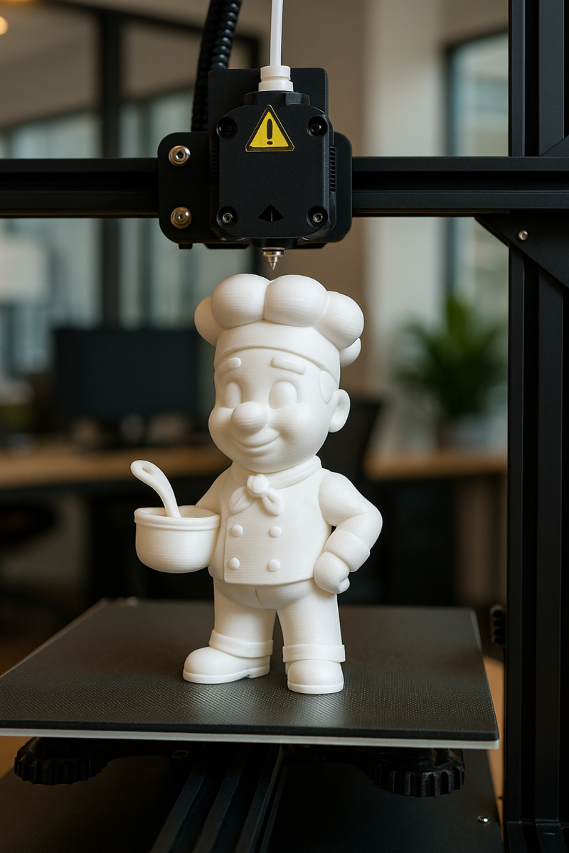 Chef Holding Pot 3D print model 3Dプリントモデル .c4d .max .obj .3ds .fbx .stl .blend