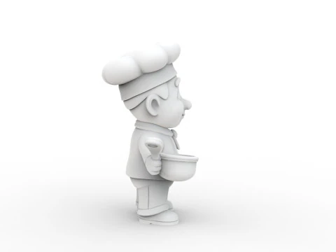 Chef Holding Pot 3D print model 3D Print Model