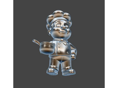 Chef Holding Pot 3D print model 3D Print Model