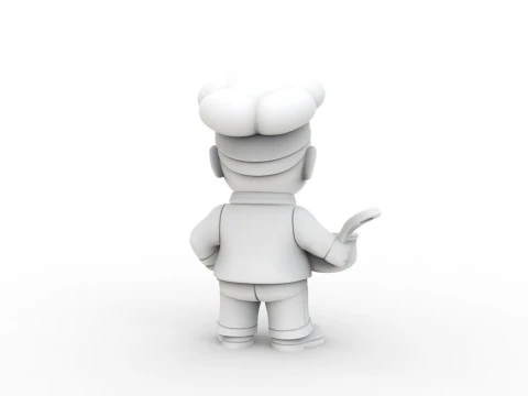 Chef Holding Pot 3D print model 3D Print Model