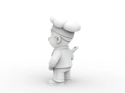 Chef Holding Pot 3D print model 3D Print Model