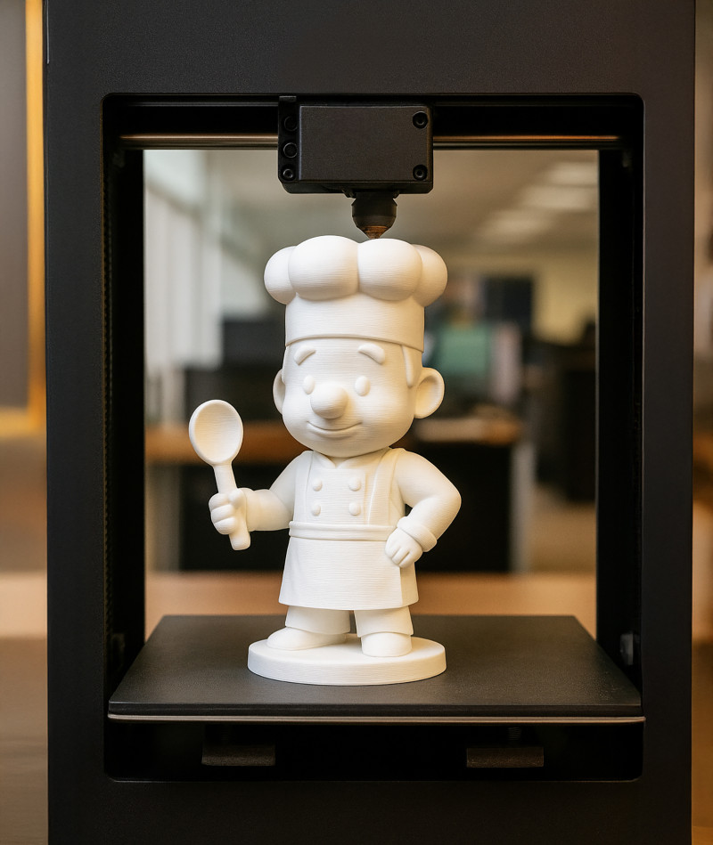 Cartoon Chef Figurine 3D print model 3D Model .c4d .max .obj .3ds .fbx .stl .blend