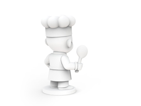 Cartoon Chef Figurine 3D print model 3D Model