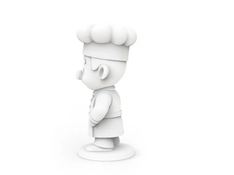 Cartoon Chef Figurine 3D print model 3D Print Model