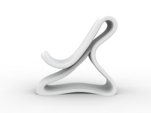 Curved Base Phone Stand 3D print model 3D 모델
