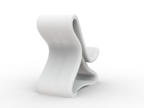 Curved Base Phone Stand 3D print model 3D 모델