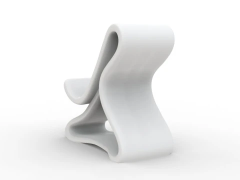 Curved Base Phone Stand 3D print model 3D Print Model