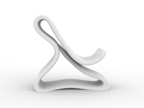 Curved Base Phone Stand 3D print model 3D 모델