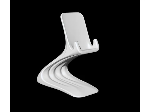 Curved Base Phone Stand 3D print model 3D Print Model