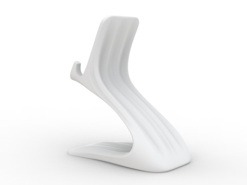 Curved Base Phone Stand 3D print model 3D 모델