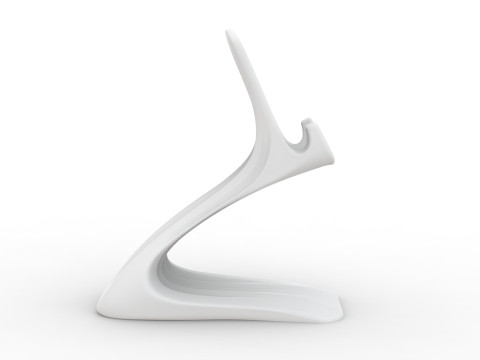 Curved Base Phone Stand 3D print model 3D 모델