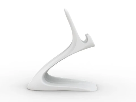 Curved Base Phone Stand 3D print model 3D Print Model