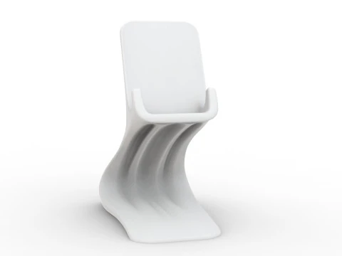 Curved Base Phone Stand 3D print model 3D Print Model