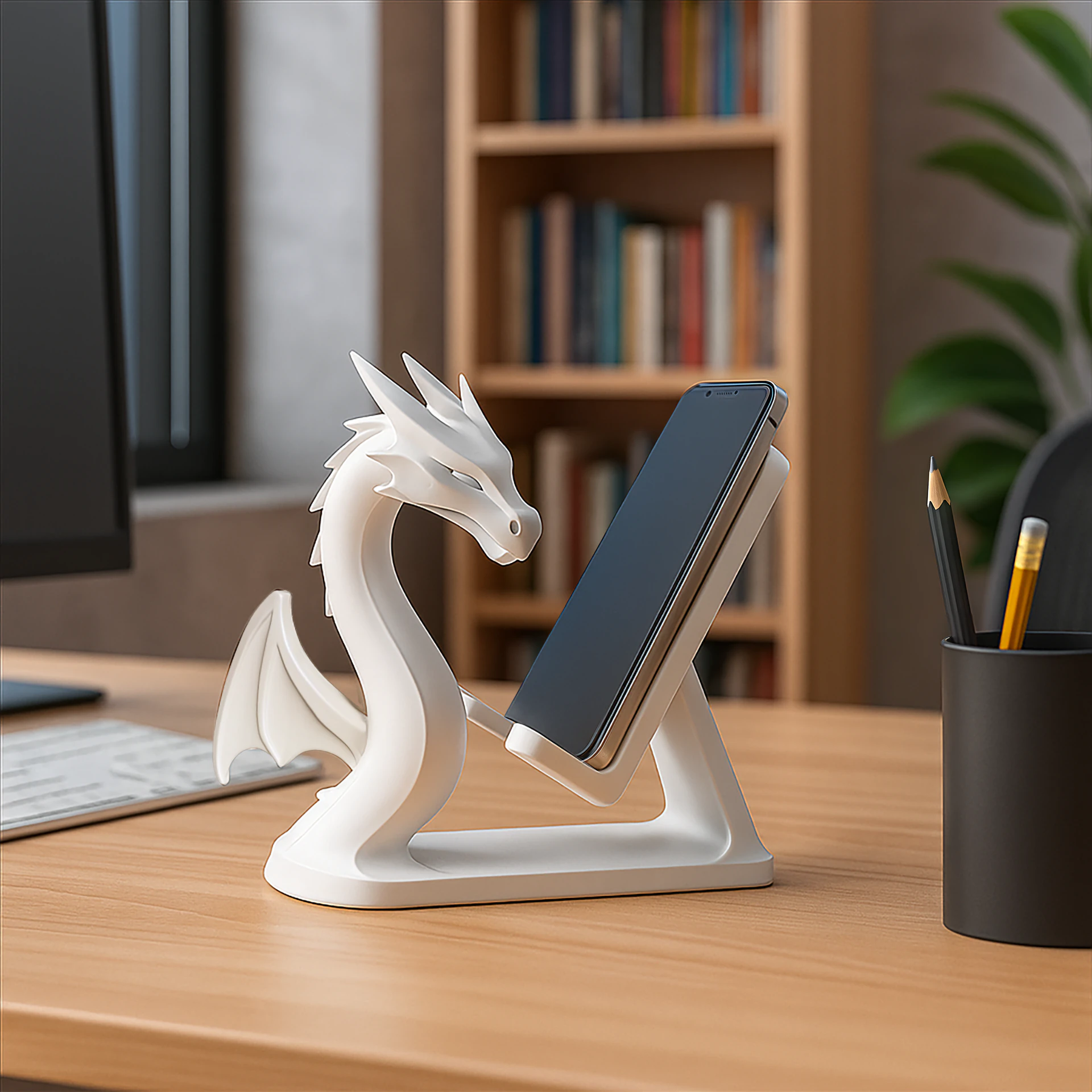 Modello di stampa 3D del supporto per telefono Dragon Modello di stampa 3D .c4d .max .obj .3ds .fbx .stl .blend