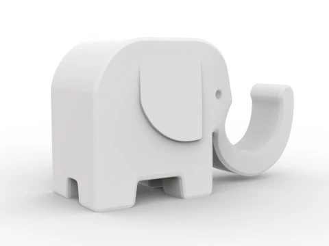 Elephant Phone Stand 3D print model 3D Print Model