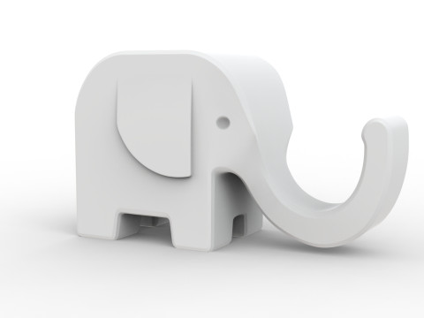 Elephant Phone Stand 3D print model 3D printmodel