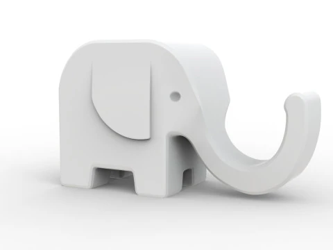 Elephant Phone Stand 3D print model 3D Print Model