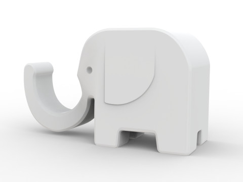 Elephant Phone Stand 3D print model 3D printmodel