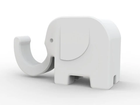 Elephant Phone Stand 3D print model 3D Print Model