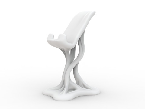 Organic Shape Phone Stand 3D print model 3D Druckmodell