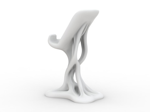 Organic Shape Phone Stand 3D print model 3D Druckmodell