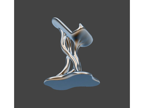 Organic Shape Phone Stand 3D print model 3D Druckmodell