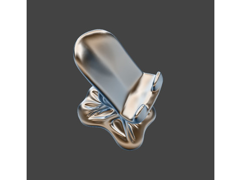 Organic Shape Phone Stand 3D print model 3D Druckmodell