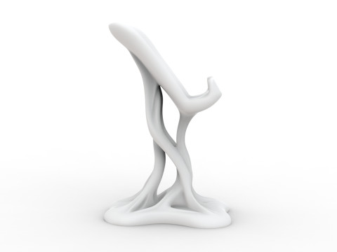 Organic Shape Phone Stand 3D print model 3D Druckmodell
