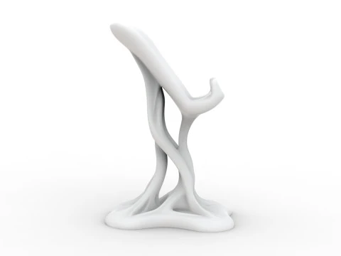 Organic Shape Phone Stand 3D print model 3D Print Model