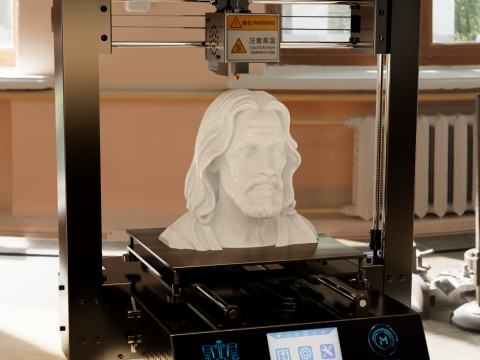Jesus Christ Bust STL Printable 3D print model 3D प्रिंट मॉडल