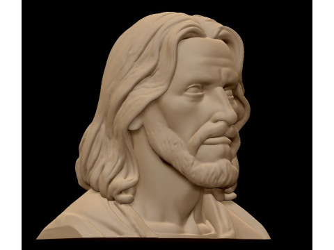 Jesus Christ Bust STL Printable 3D print model 3Dプリントモデル