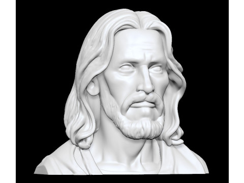 Jesus Christ Bust STL Printable 3D print model 3Dプリントモデル