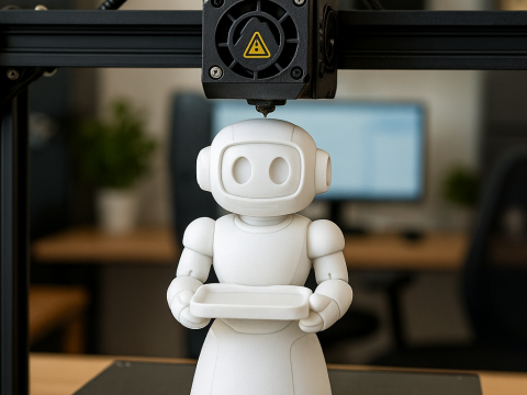 Robot Waiter STL File 3D print model Modelo de impresión 3D