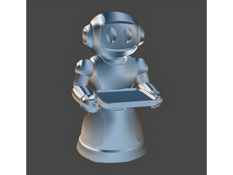 Robot Waiter STL File 3D print model Model Cetak 3D