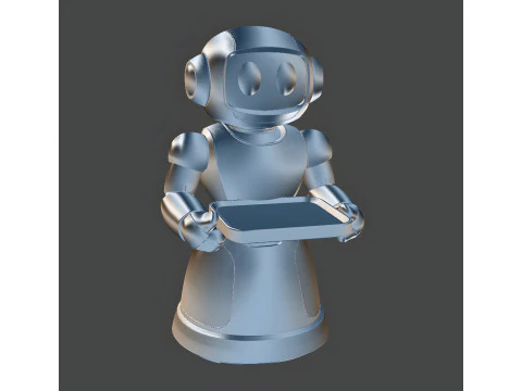 Robot Waiter STL File 3D print model 3D Print Model