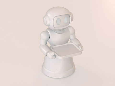 Robot Waiter STL File 3D print model Model Cetak 3D