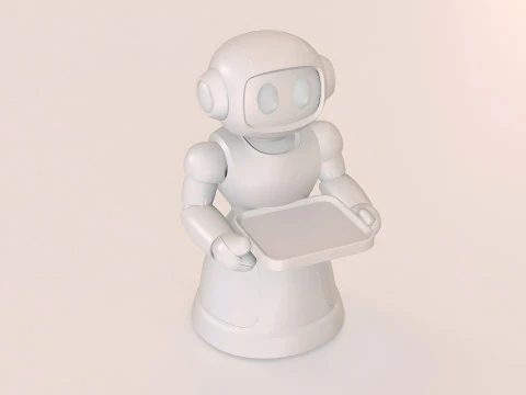 Robot Waiter STL File 3D print model 3D Print Model