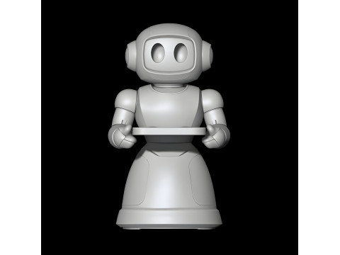 Robot Waiter STL File 3D print model Model Cetak 3D