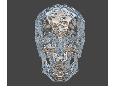 Organic Skull 3D Print model STL Lattice 3D print model 3D Print Model