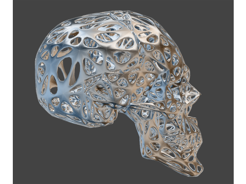 Organic Skull 3D Print model STL Lattice 3D print model 3D 프린트 모델