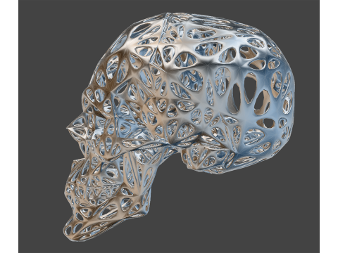Organic Skull 3D Print model STL Lattice 3D print model 3D 프린트 모델