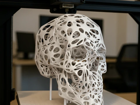 Organic Skull 3D Print model STL Lattice 3D print model 3D Print Model