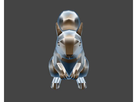 लो पॉली स्क्विरेल जियोमेट्रिक प्रिंट एसटीएल 3डी प्रिंट मॉडल 3D प्रिंट मॉडल