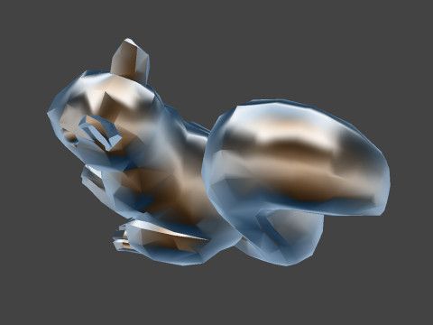 Low Poly Squirrel Geometric Print STL 3D print model Model Cetak 3D