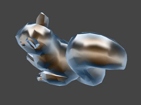 लो पॉली स्क्विरेल जियोमेट्रिक प्रिंट एसटीएल 3डी प्रिंट मॉडल 3D प्रिंट मॉडल