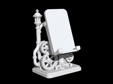 Steampunk Phone Stand 3D print model 3D प्रिंट मॉडल