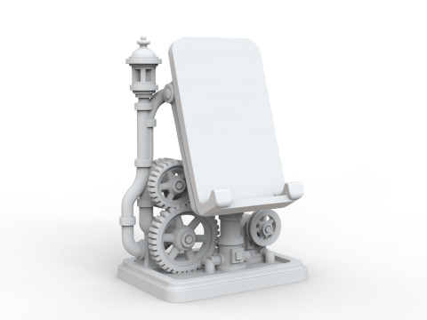 Steampunk Phone Stand 3D print model 3D प्रिंट मॉडल