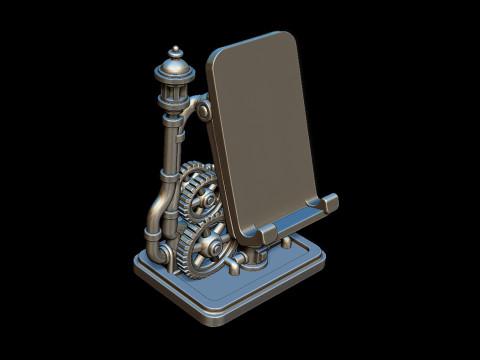 Steampunk Phone Stand 3D print model 3D प्रिंट मॉडल